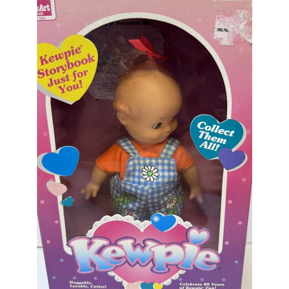 Unopened Kewpie Doll 1990’s - Side Eye - New Old Stock-checkered overalls